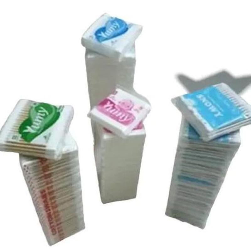 Nguyên lố 12 gói Tăm bông to lớn ngoáy tai Yumy 100 que đầu tròn xoắn Lấy Ráy Tai,trang điểm tẩy trang.