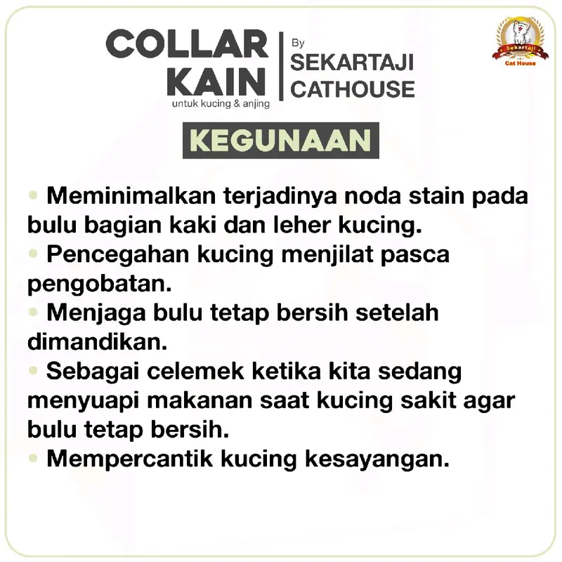 Paket 10pcs collar kain size L 6