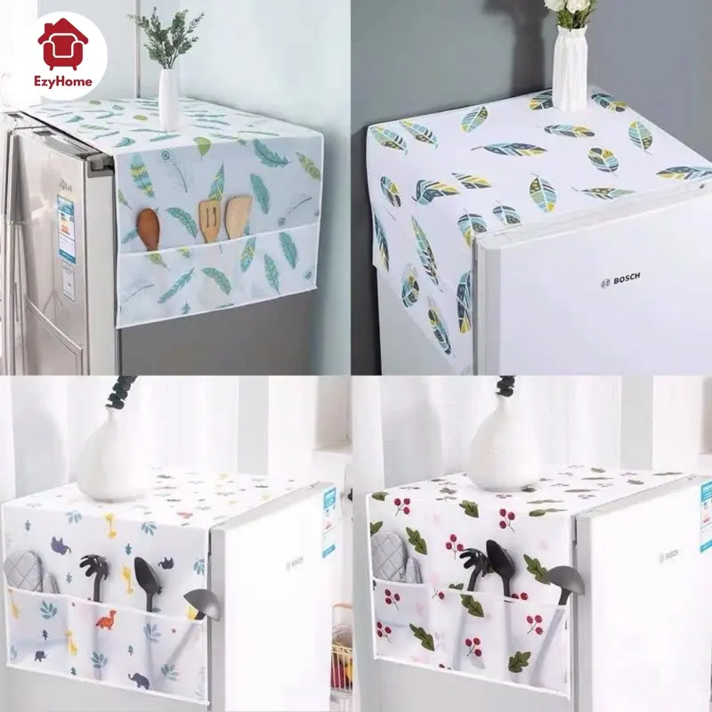 [COMBO 2] Tấm Phủ Tủ Lạnh, Máy Giặt Có Ngăn Để Đồ - Chống Bụi, Chống Dầu Mỡ, Chống Nước, Dễ Lau Sạch miếng lót 2