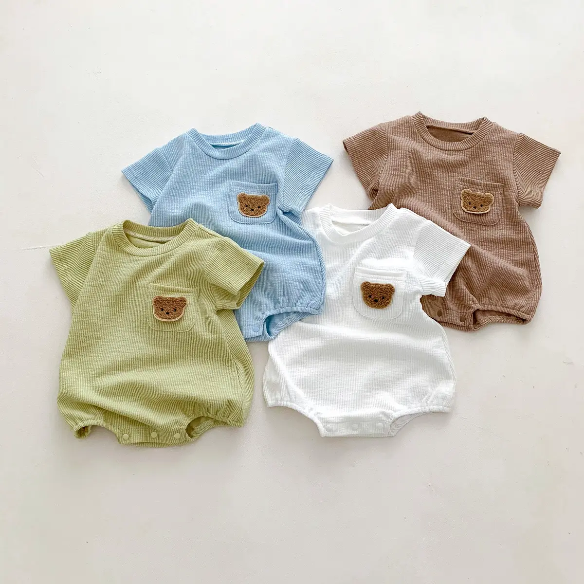 Newborn Toddler Baby Infant Boy Girl Romper Jumpsuit Short Sleeve Bodysuits Onesie