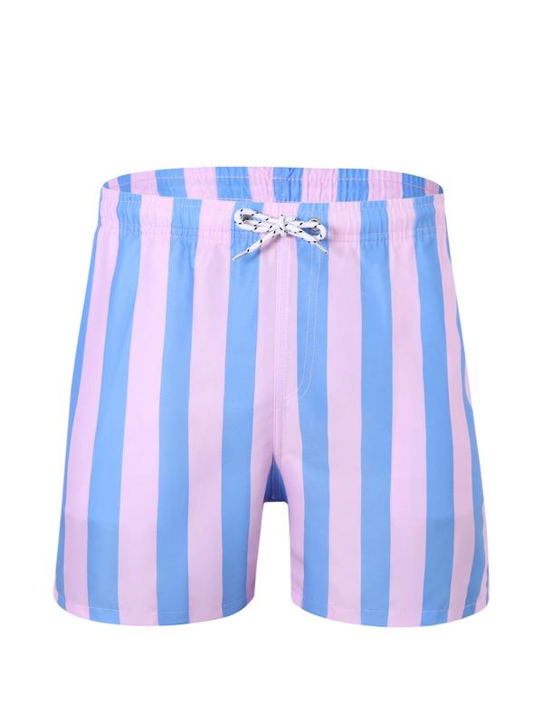 Men's Striped Print   Shorts, Regular Fit Casual Comfy Breathable Swim Shorts for Summer, Men's Shorts for Beach Vacation 8