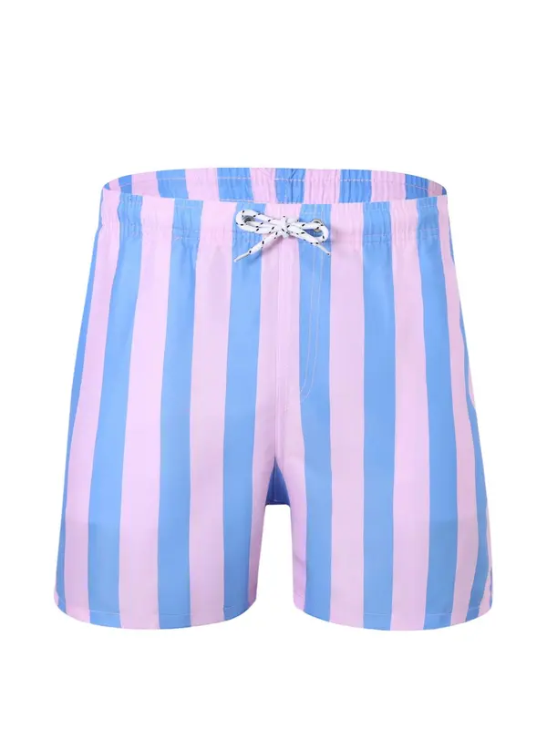 Men's Striped Print   Shorts, Regular Fit Casual Comfy Breathable Swim Shorts for Summer, Men's Shorts for Beach Vacation 8