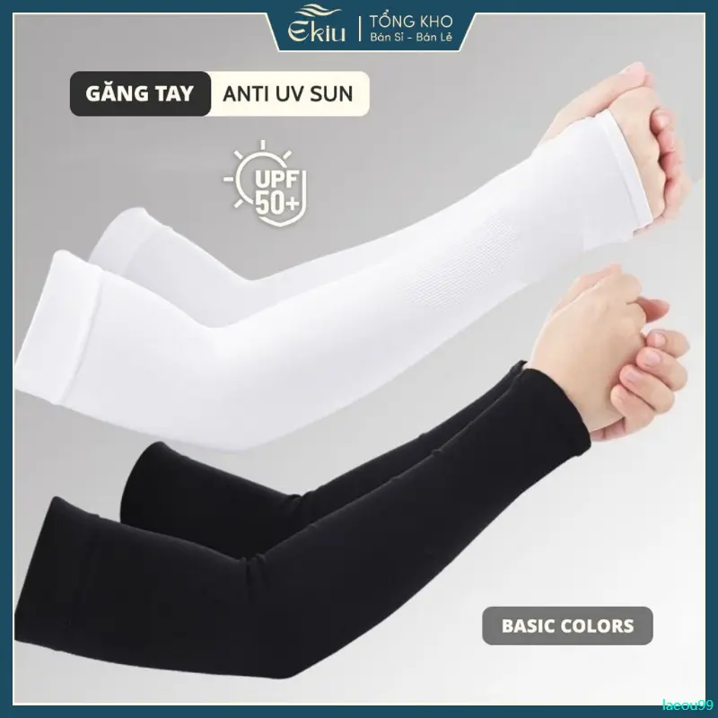 laeou99 Găng tay chống nắng nam nữ chất liệu cotton thoáng mái, bao tay chống tia UV co giãn 4 chiều - Ekiu Shop