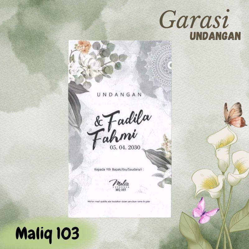 Undangan Pernikahan MALIQ 103 Elegan Modern Paket Lengkap 100 PCS Gratis Label & Plastik - JanjiKita | Default