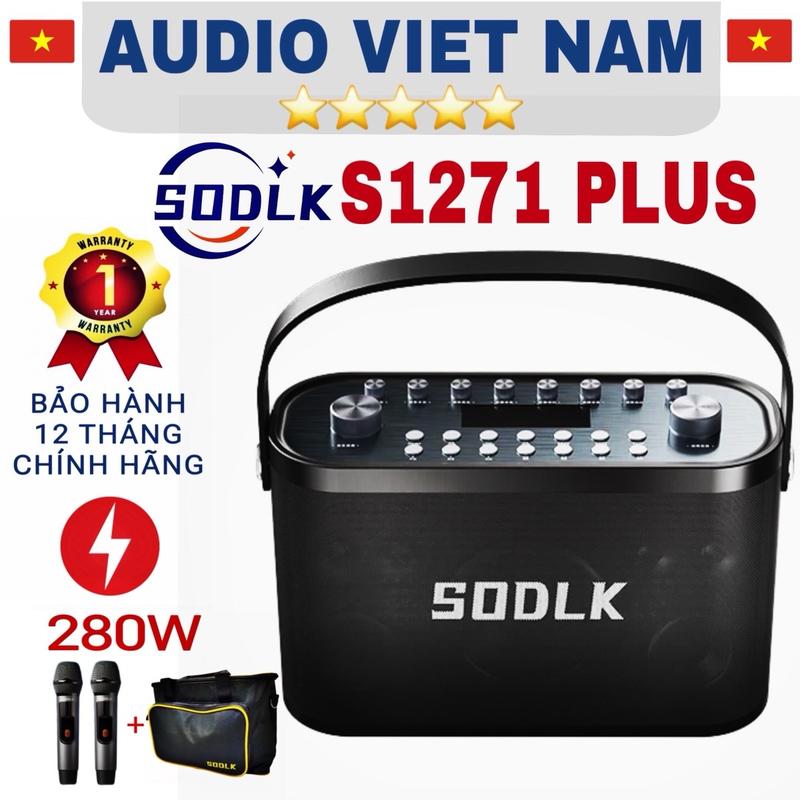  LOA SODLK S1271 PLUS | loa s1271 plus *phiên bản mới* karaoke chuyên nghiệp công suất 280w | pin 24.000mah - tích hợp sound card livestream |  bảo hành chính hãng 12 tháng 