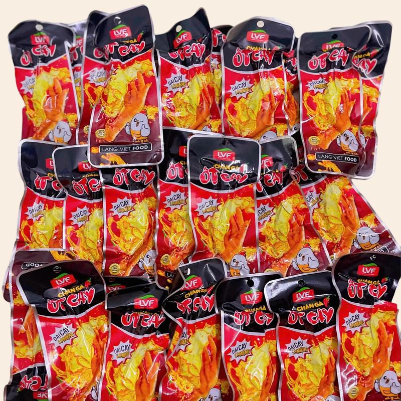 Combo 30 chân gà ớt cay vị đặc biệt ố la la 30gr/ 1 túi Cay Đặc Biệt của Làng Việt Food Ăn Vặt Best sale 2025 Chua