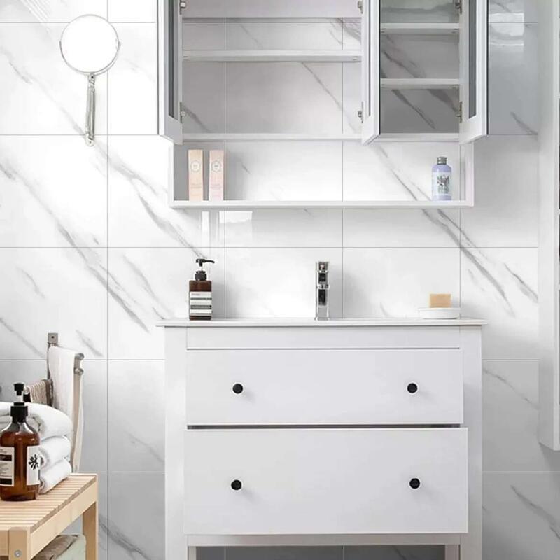 Product Introduction of Miếng Dán Gạch Lát Vinyl Tự Dính, Chất Liệu Nhựa Bóng, Họa Tiết Đá Cẩm Thạch, Có Thể Tháo Rời, Thích Hợp Để Trang Trí Phòng Khách, Phòng Ngủ Và Nhà Bếp giấy  dán  bếp 6