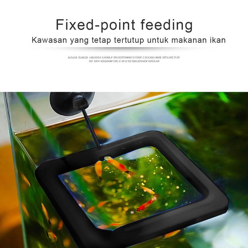 2 Set of Fish Food Feeder Plastics Household Accessories Square Shape Filtering Device Waste Mesh Multiple Sizes Fishing Feeders 10*10cm 2