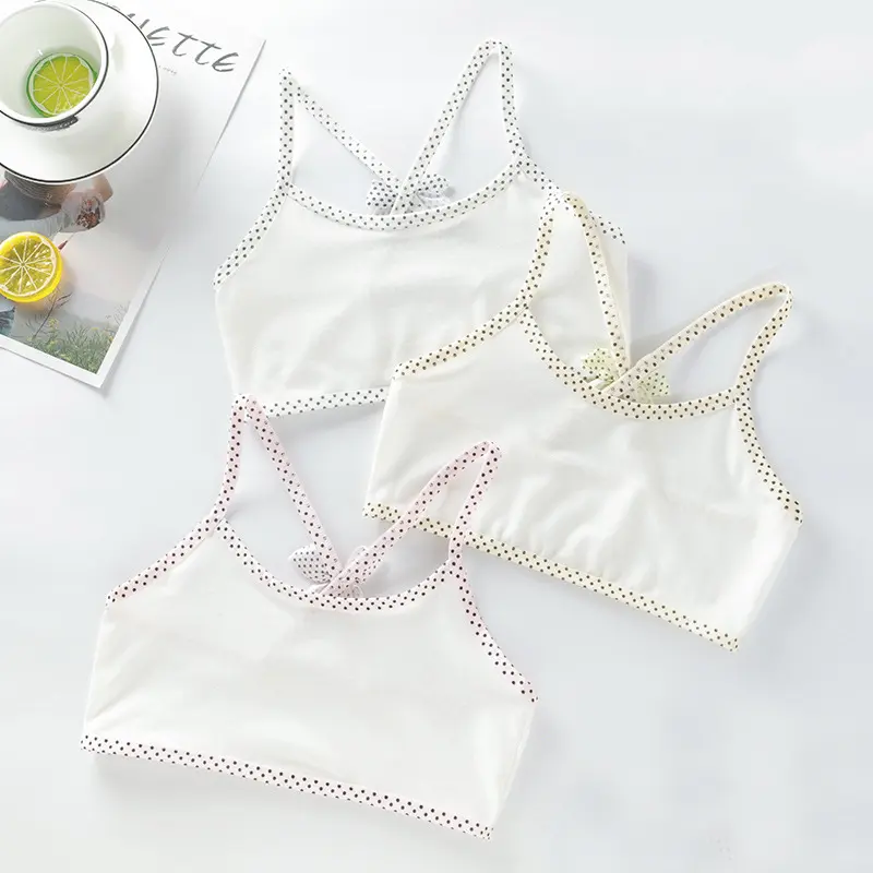 Áo lót bé gái, bra học sinh chất liệu cotton từ 30-50kg 4