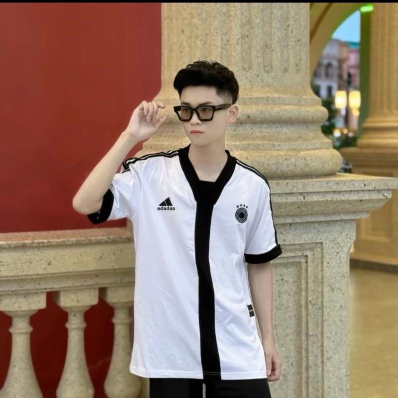 Áo phông thể thao kẻ 3 sọc nam nữ boy phố chất cotton co giãn mẫu hot trend 1