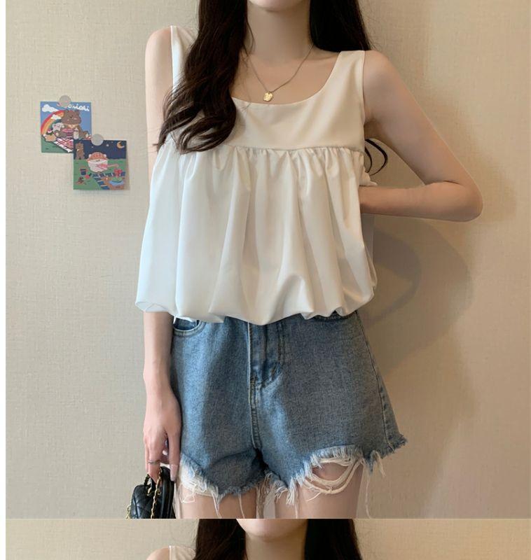 Product Introduction of Tiktok Hot Sale French Sweet Bowknot Loose Small Sling Vest Women's Inner Wear Summer Niche Design Outer Wear Short Top 18