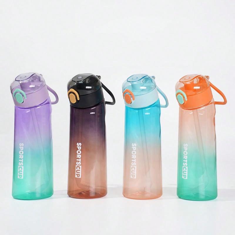 ShuangQi 1pc 25OZ (750ml) Solid Color Transparent Sports Water With Handle Suitable For Outdoor Sports Running Fitness Cycling Drinkware Cup Reusable Bottle Water Bottles Portable Tumbler Washable Bottle for Hiking Camping Office Home 6