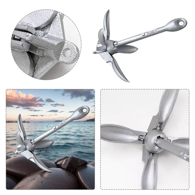 Chốt Kayak, Chốt Thuyền Cao Su, Chốt Gấp, Chốt Thuyền Nhỏ Mạ Kẽm, Thích Hợp Để Câu Cá 1