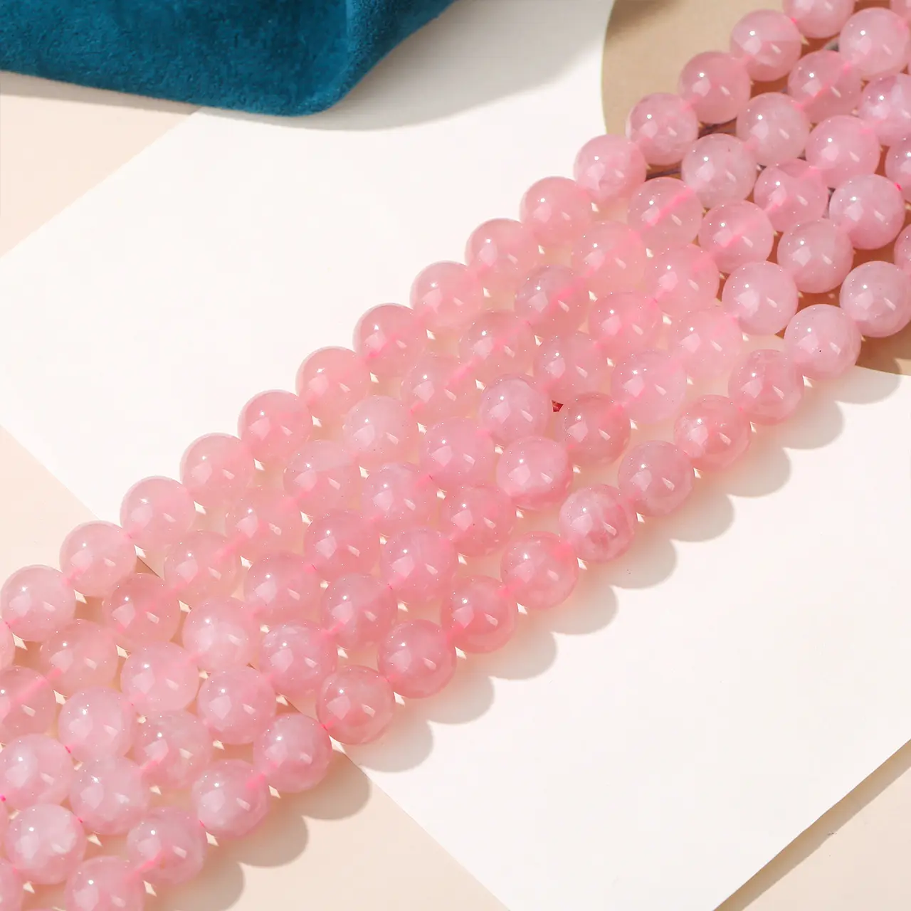 Natural Crystal Loose Beads Pink Crystal Horse Powder Crystal Powder Glutinous Semi-finished Beads Handmade DIY Accessories Wholesale