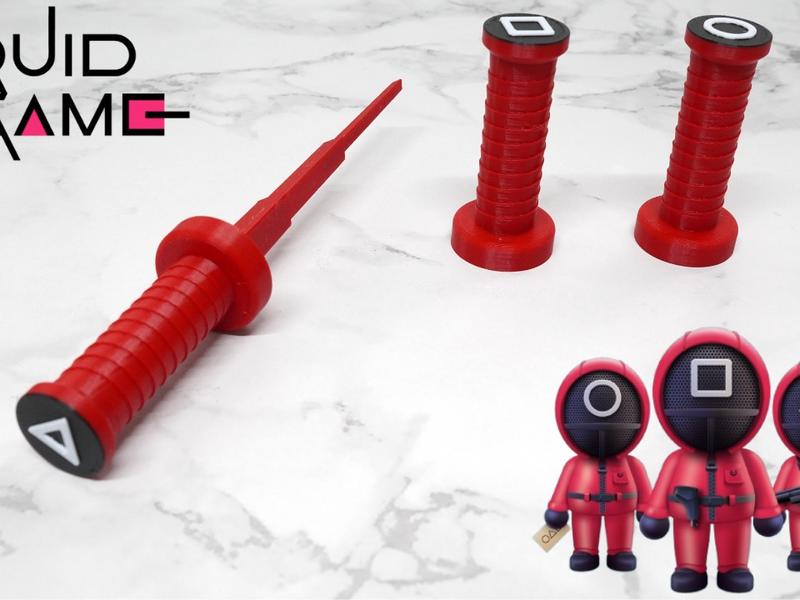 Mô hình đồ chơi kiếm phẩy bản mini PC Squid Game Loạt phim hot Netflix Trò chơi con mực 3
