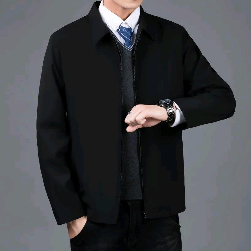 Jasket  santri pria jasket formal jasket Katun Polos Dewasa Keren  Casual 5