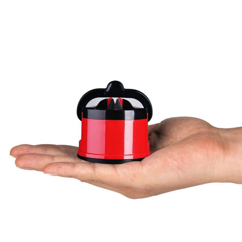 Household Mini Knife Sharpener With Suction Base, 1 Count Double Sided Manual Knife Sharpener For Kitchencfy 6