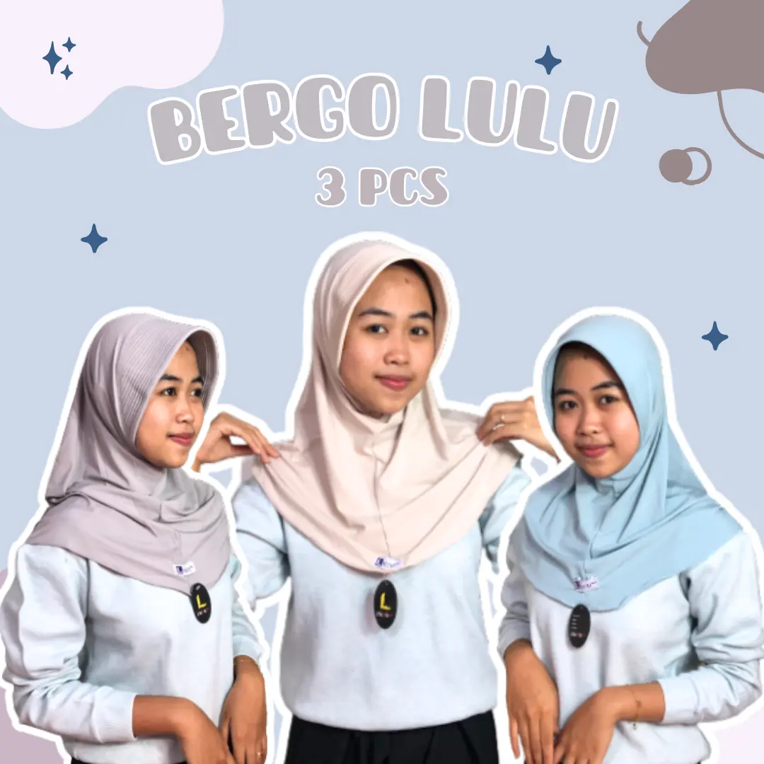 Beli 3 Pcs Only 70 Ribu Hijab Instan Bergo Lulu