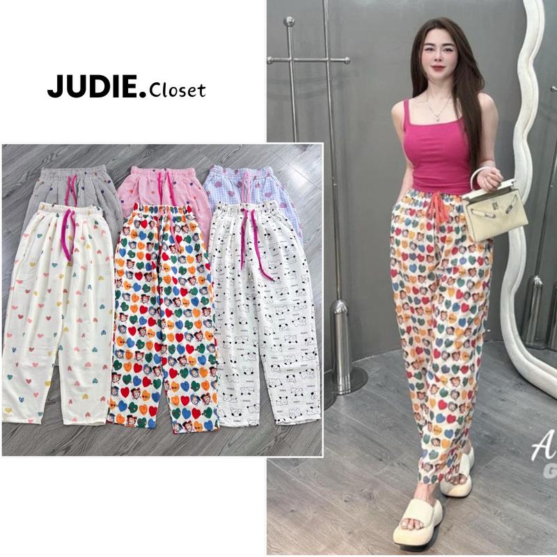 Quần Baggy Nữ Chất Đũi Lạnh - Đũi Xốp Nhiều Hình Xinh Xắn JUDIE.Closet