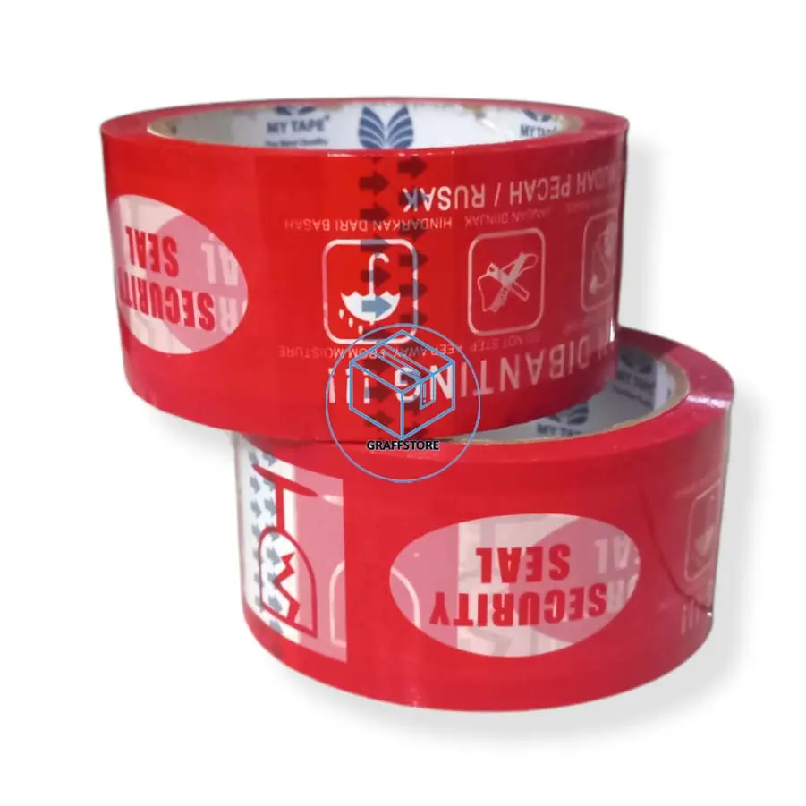 Lakban Fragile Merah Murah Jangan Dibanting printing security seal