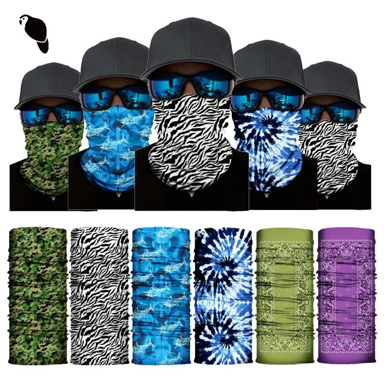 Summer Travel Essential Pattern Series Magic Headband Multifunctional Seamless Headwear Flower Scarf Mask Outdoor Riding