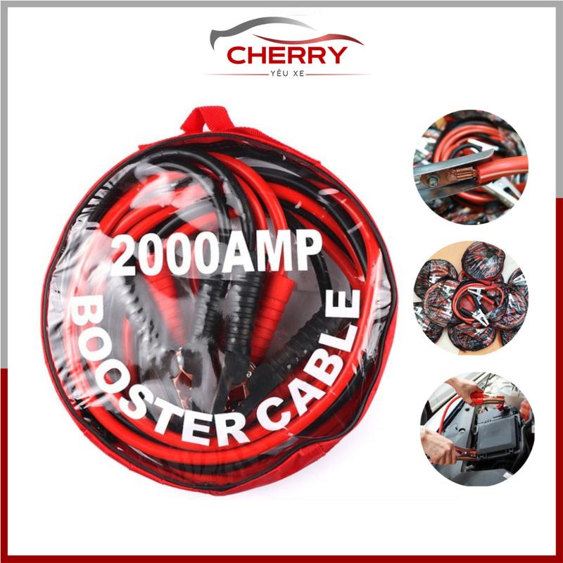 Dây Câu Bình Ắc Quy Ô Tô Lõi Đồng SIÊU TO - 1000A/2000A, Kích Điện Ắc Quy Cứu Hộ Ô Tô