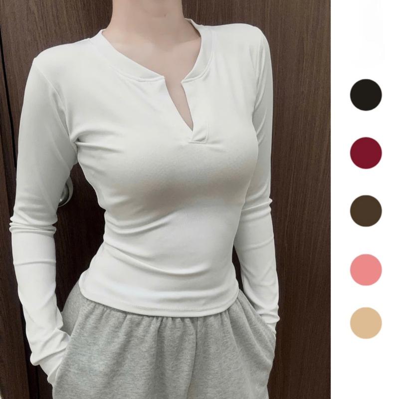 Áo Thun Nữ Dài Tay Cổ Trụ Tàu form ôm siết eo tôn dáng CHẤT THUN COTTON BOZIP MỊN ÊM m661 xmayduycham