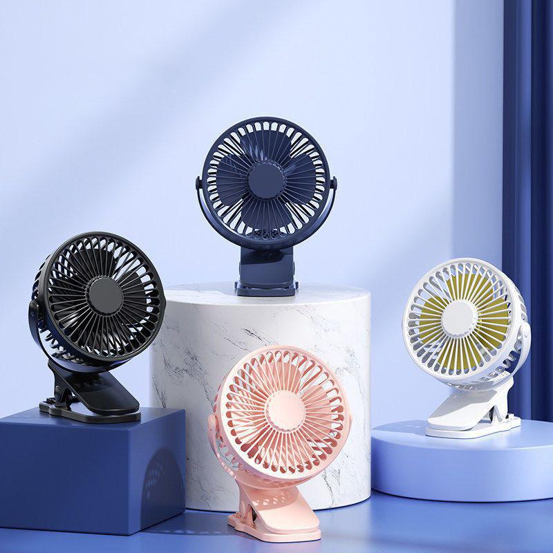 Product Introduction of Quạt mini kẹp để bàn sạc tích điện không chổi than chạy cực êm nhiều màu sắc My Home DN036 1