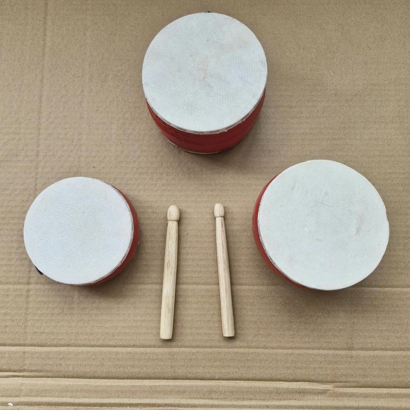 Trống Da Trung Thu - Trống Đỏ Truyền Thống, Trống Múa Lân - Đồ Chơi Dân Gian Cho Bé _