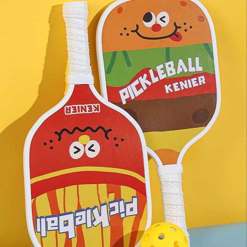 Product Introduction of Cute 2 Pickleball Racket Pickleball Paddles Set Non Slip Grip 4 Balls Pickleball Racket Fiberglass Surface Fiberglass Pickle Ball Paddles Men Women 10
