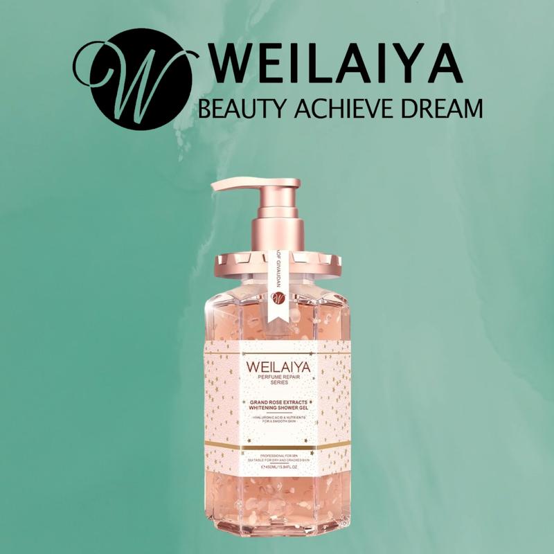 Chính hãng Sữa tắm nước hoa trắng da cánh hoa hồng Damask Weilaiya Grand Rose Extracts Whitening Shower Gel Dưỡng Body Skincare Nữ