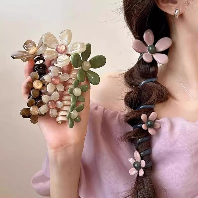High Elastic Star Spiral Hair Rope Flower Hair Rope Head Rop - TikTok ...