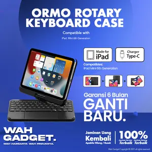 [PROMO] Ormo Rotary Keyboard Case 8.3" & 11" for iPad Pro 11" l iPad Air 4 5 l iPad Mini 6 l Garansi Resmi 1 Tahun l Rusak Ganti Unit