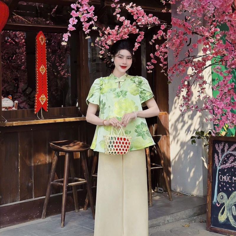 Liên Hoa-Pháp Phục Việt Ngọc Minh Châu/Bộ quần áo đi chùa Nữ 7