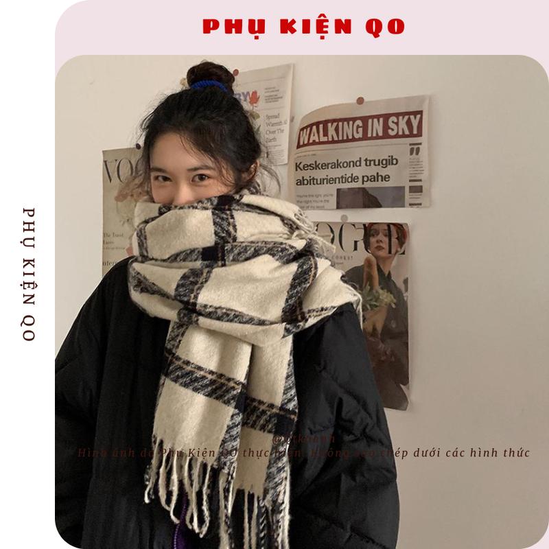 Khăn quàng cổ sọc caro phong cách Hàn Quốc cho các cặp đôi K41