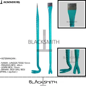 Linggis toge pencabut paku panjang 40cm lebar 13mm full besi uril sipuhan baja - Alat pencabut paku - Linggis - Linggis kecil - congkelan paku - crowbar - linggis mini - Linggis paku kecil