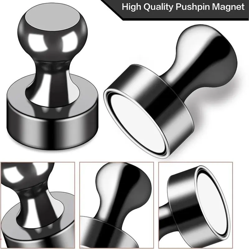 Silver Cabinet Magnet, 12pcs/set Mini Magnetic Cabinet Knob, Magnetic Cabinet Knob for Whiteboard, Office, Classroom, Kitchen, Storage Cabinet for Home Use 4