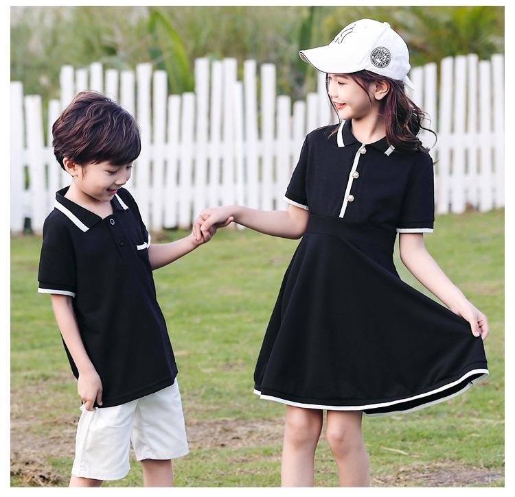 Product Introduction of Hi Mia's Shop | Spring and Summer New Internet Celebrity Parent-Child Dress Summer Classic Style Mother-Daughter Dress Short Sleeve Couple Suit 6