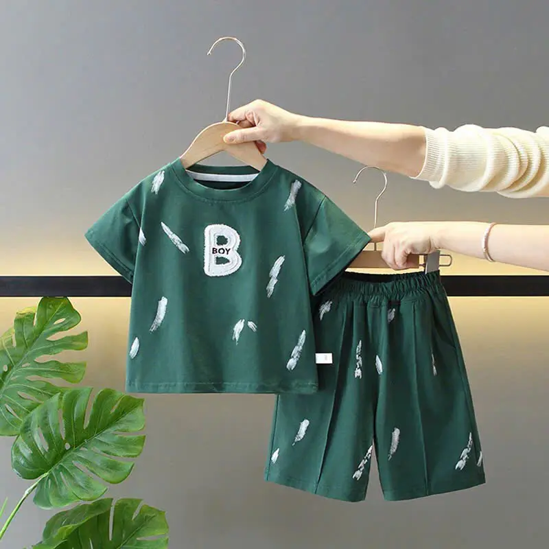 Bộ Quần Áo Cộc Tay Mùa Hè 14-48kg, Phong Cách Cá Tính , Chất Cotton Cá Sấu Mềm Mát Thấm Hút Mồ Hôi Hàng May Kĩ 6