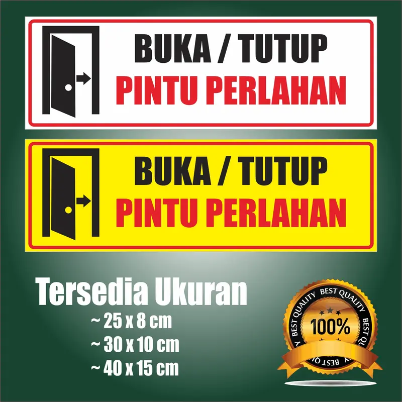 STIKER PINTU BUKA/TUTUP STOK READY BANYAK Dekorasi Berwarna Tahan air Aksesoris 5