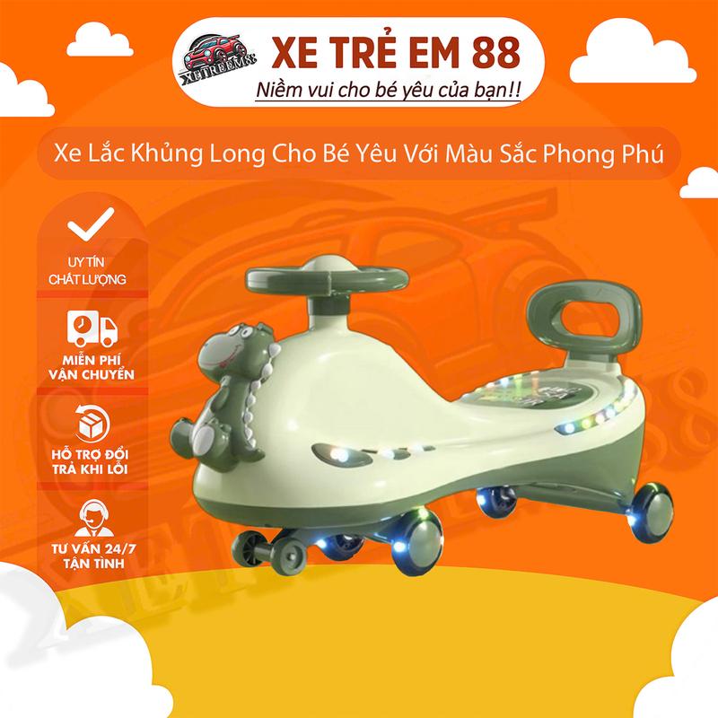 Xe Lắc Khủng Long Cho Bé Yêu Với Màu Sắc Phong Phú