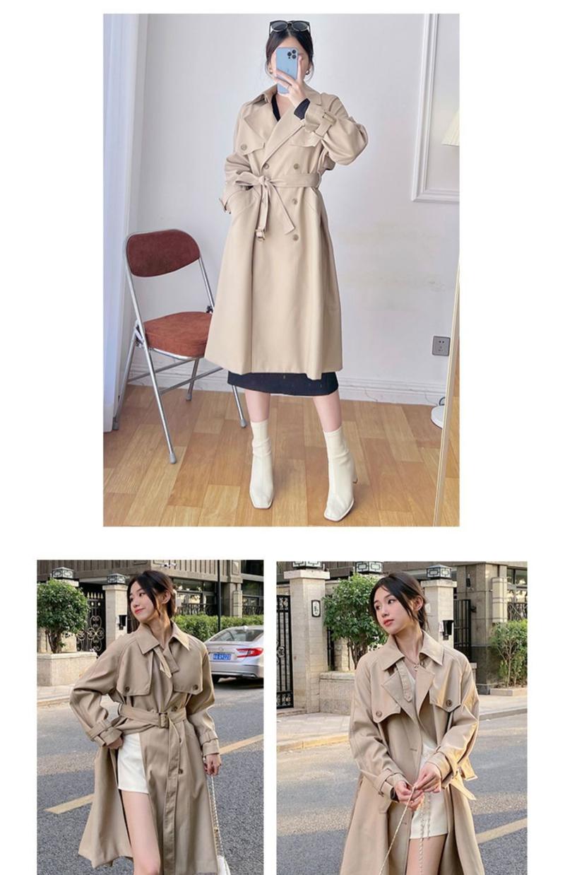 Product Introduction of Áo khoác ngoài Dài Trung Bình Phong Cách Hàn Quốc, Cao Cấp, Dành Cho Nữ, Hàng Mới Về Mùa Xuân Và Mùa Thu 2024, Thích Hợp Cho Chiều Cao Nhỏ Và Mỏng, Bó Sát, Thanh Lịch, Áo Khoác 21