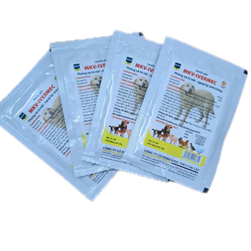 Ivermec - bột trộn cho chó - ve, rận, bọ chét trên chó 10gr 1