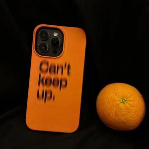 Orange Letter  Soft  16 Pro Max Phone Case  15 Jelly 14 Jelly Soft 13/16