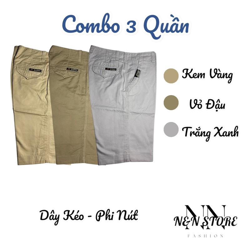 [COMBO 3] - [006] - Quần Short Kaki Nam DÂY KÉO CAO CẤP N&N Store I Form Rộng Quần Lửng 6