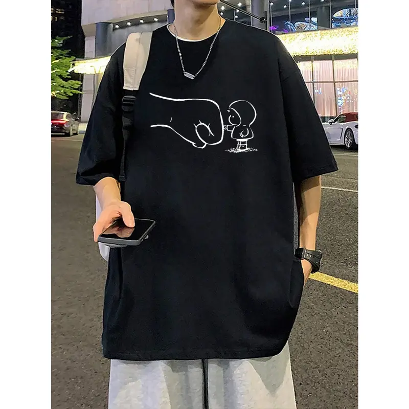Áo thun tay lỡ bé gái Say hi unisex form rộng áo đẹp 0