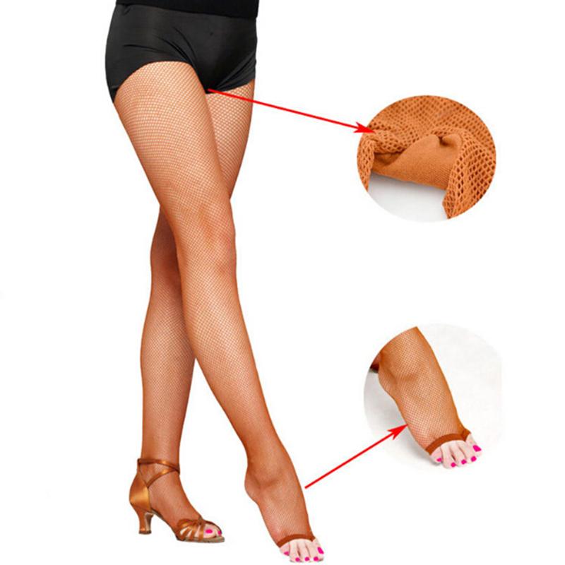 Product Introduction of Women Latin Dance Mesh Stockings Pantyhose Cotton Crotch Tights Foot Open Toe 12