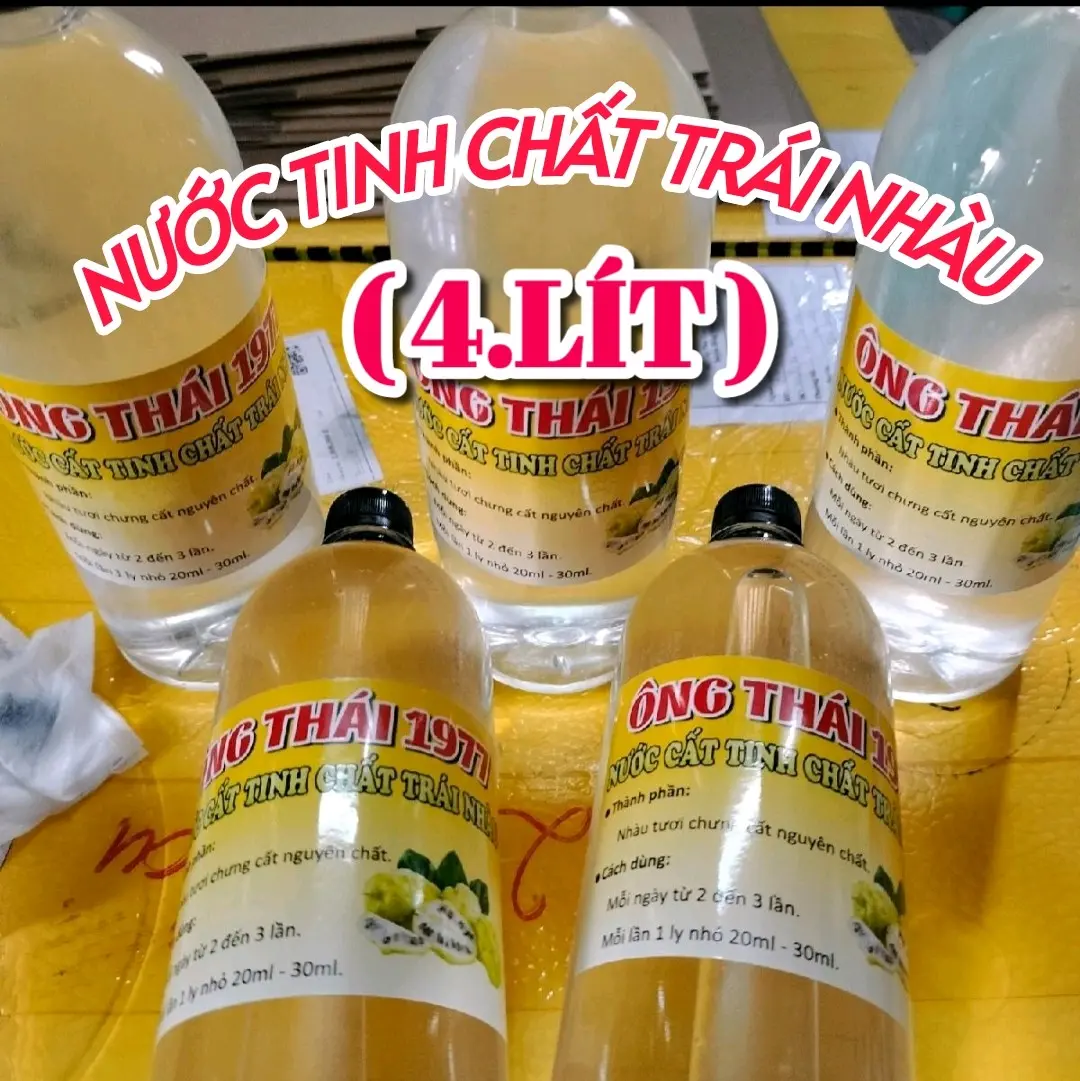 *(4.LÍT. [LOẠI ĐẶC BIỆT] - NƯỚC CHƯNG CẤT TINH CHẤT TRÁI NHÀU TỰ NHIÊN NGUYÊN CHẤT. ĐẬM CHẤT NHÀU)