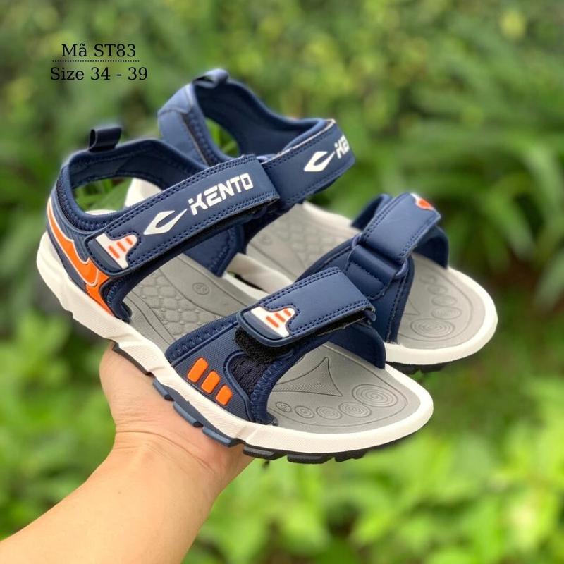 Sandal bé trai đi học êm nhẹ 7 - 12 tuổi quai ngang thể thao khẻo khoắn năng động chính hãng KENTO Việt Nam Xuất Khẩu thời trang ST83