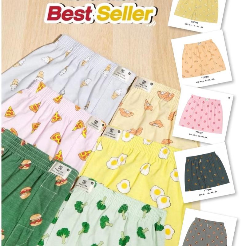 [Luula]toogton บ๊อกเซอร์ของผู้ชาย ผู้หญิง ผ้ายืด ลายขนมหวาน_1 ผ้านุ่มสบาย ใส่นอน ใส่อยู่บ้าน ใส่ในวั